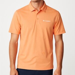 Columbia Men's Peach/ Orange Polo Shirt‎